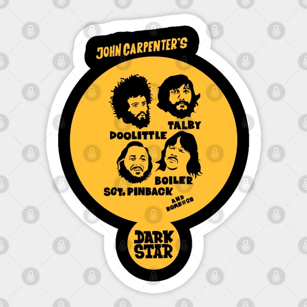Dark Star: Embrace the Cult Classic by John Carpenter with Retro Sci-Fi Style Sticker by Boogosh